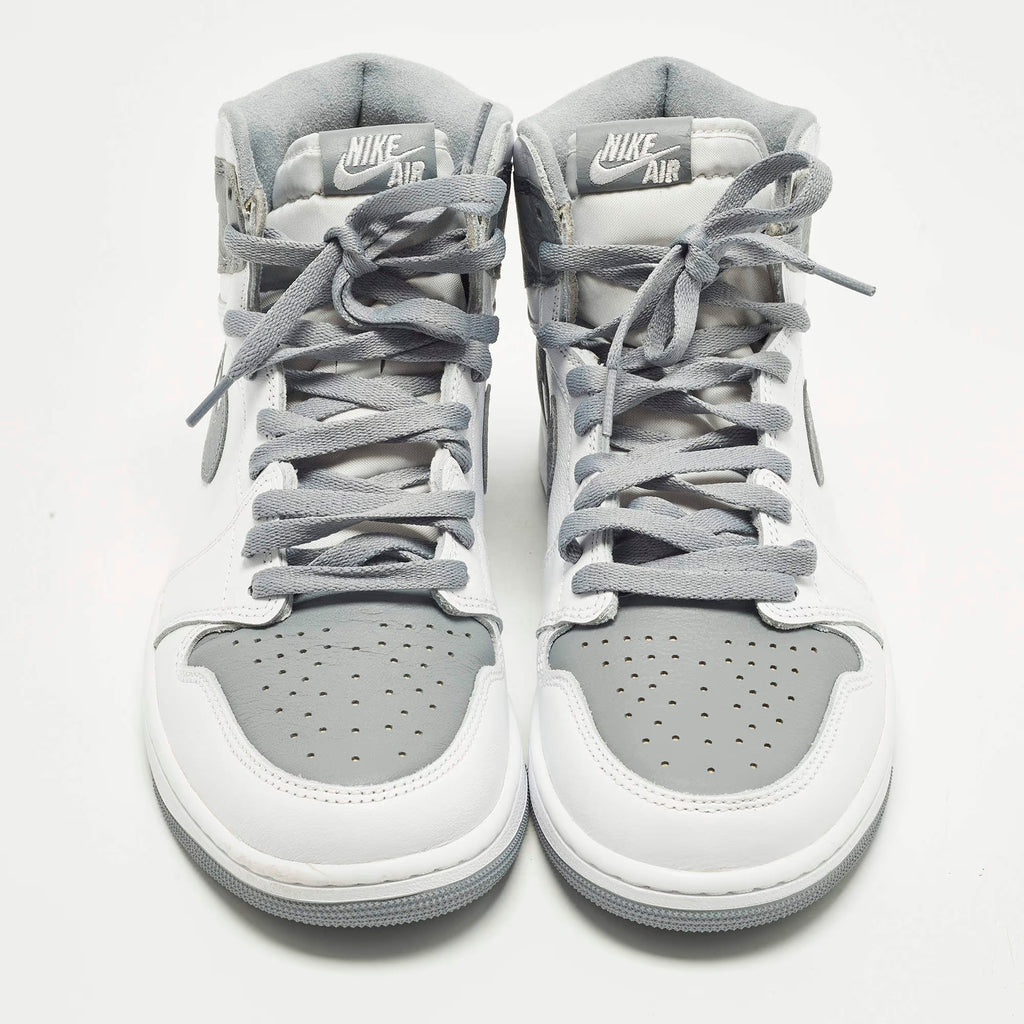 Air Jordans Jordan 1 Retro OG Stealth Size 44.5 White/Grey Leather High Top Sneakers