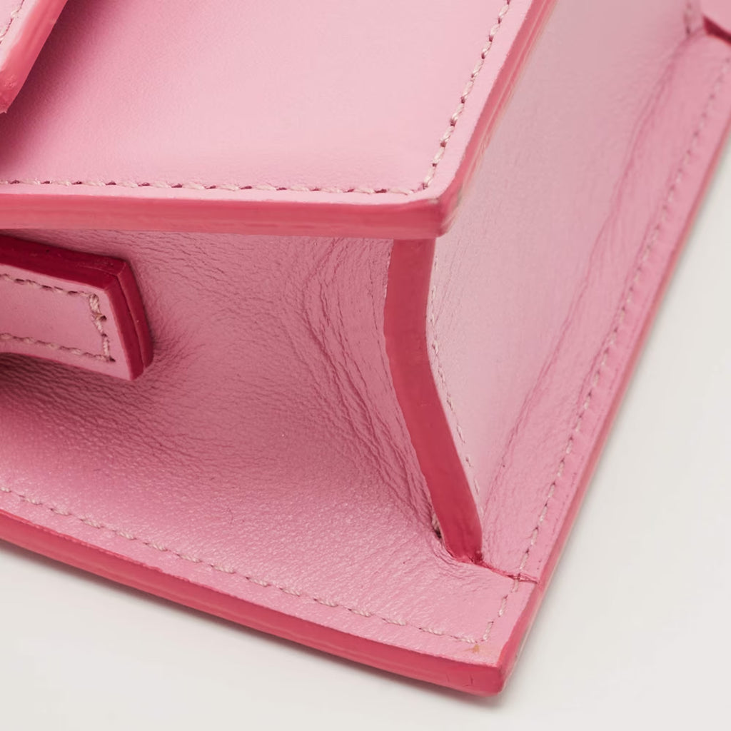 Jacquemus Pink Leather Mini Le Chiquito Top Handle Bag