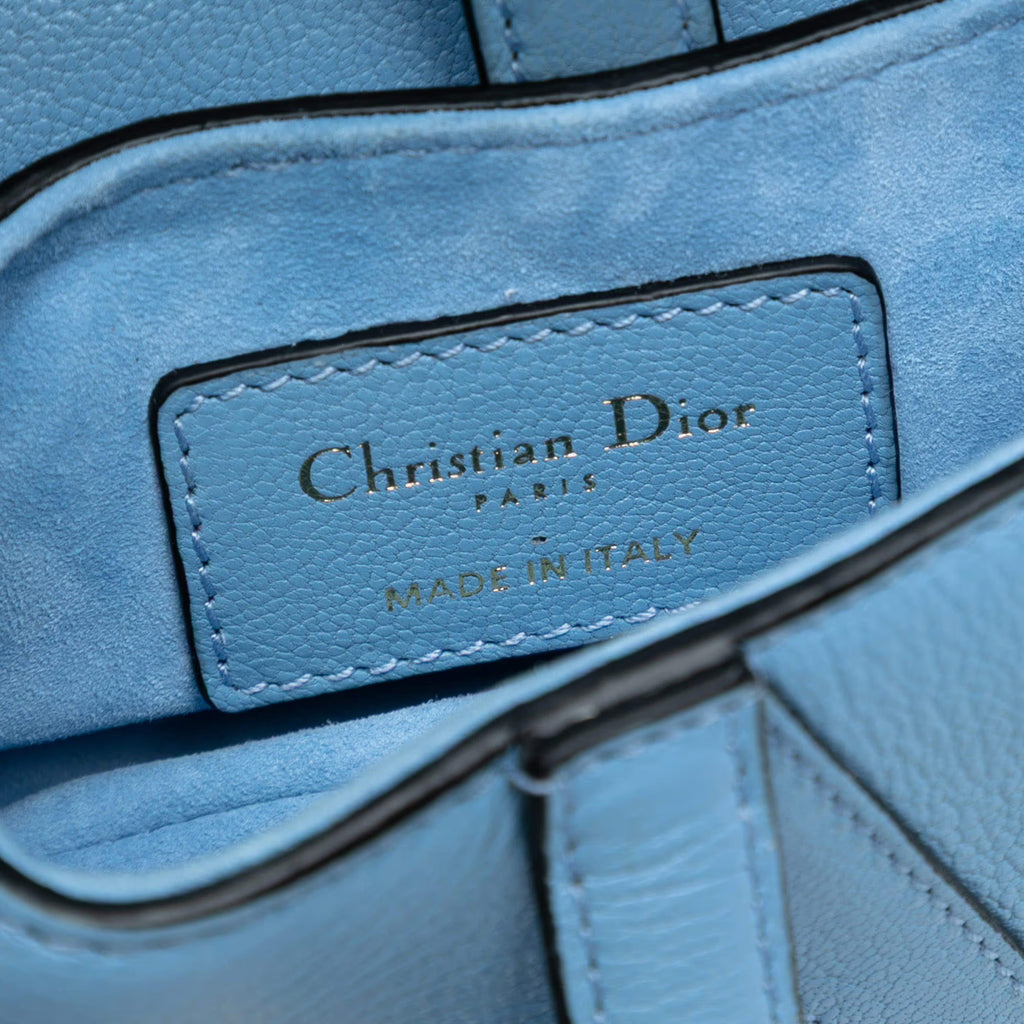 Dior Blue Micro Goatskin Saddle Bag