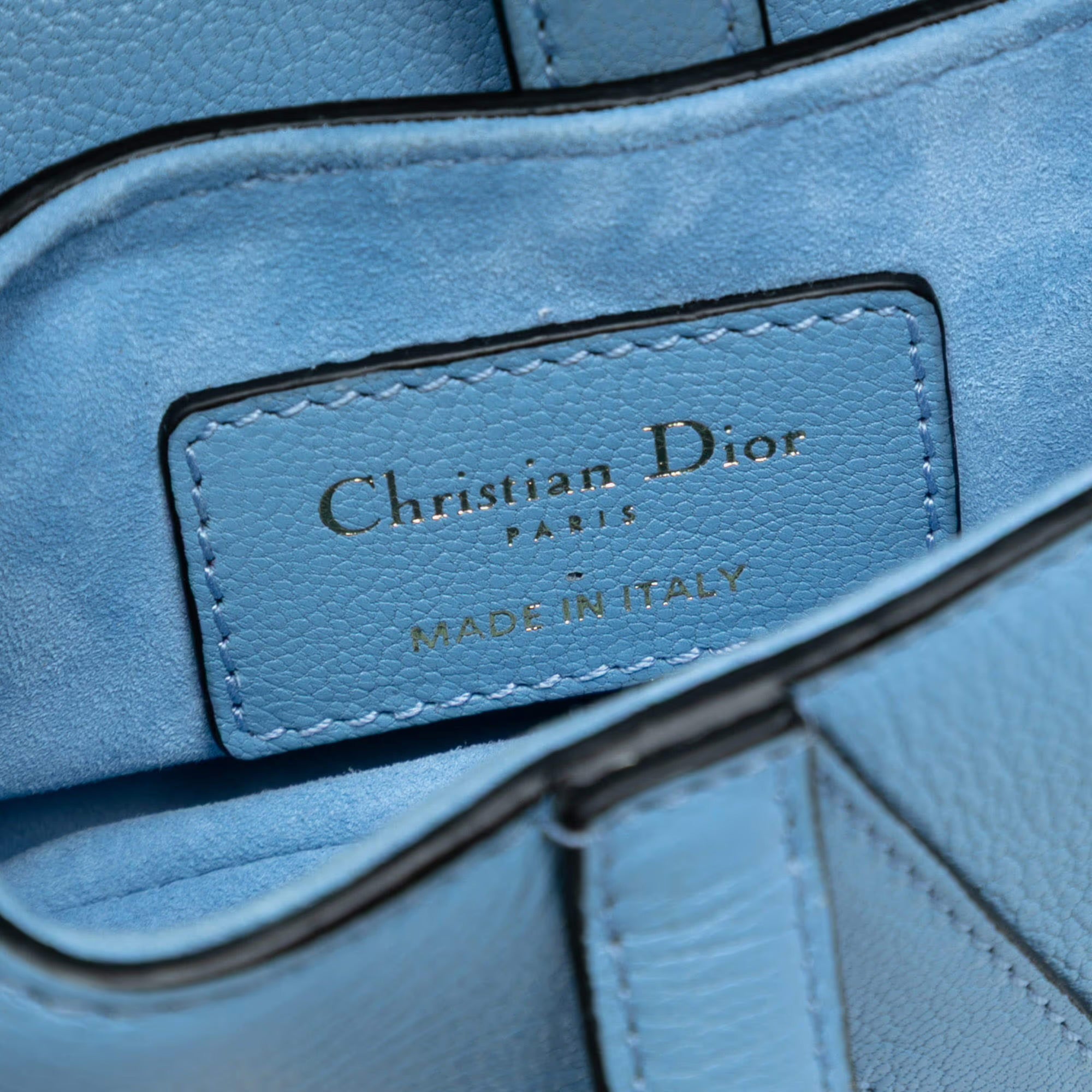 Dior Blue Micro Goatskin Saddle Bag