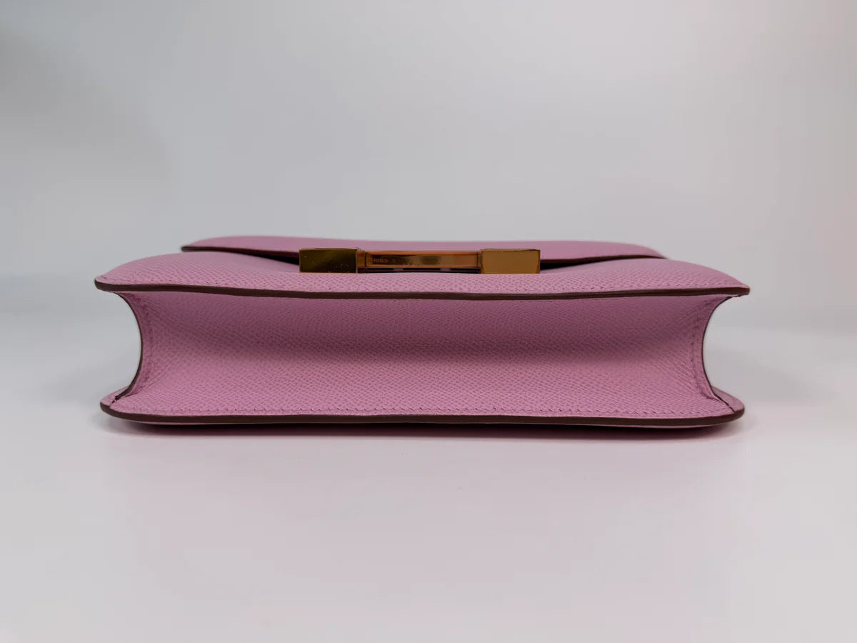 HERMÈS CONSTANCE 22 IN MAUVE SYLVESTER EPSOM LEATHER WITH GOLD HARDWARE