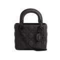Christian Dior 2020 Black Ultra Matte Calfskin Cannage Mini Lady Dior
