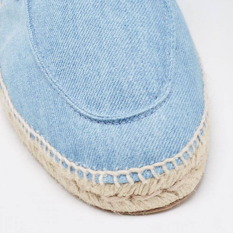 Hermes Blue Demin Trip Slip On Espadrilles Size 44