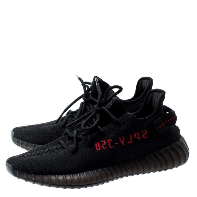 Adidas Yeezy Boost 350 V2 Black Red Sneakers Size EU 36 2/3 US 4.5