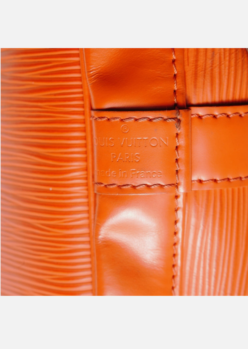 LOUIS VUITTON 2014 Petit Noe Epi Shoulder Bag Orange
