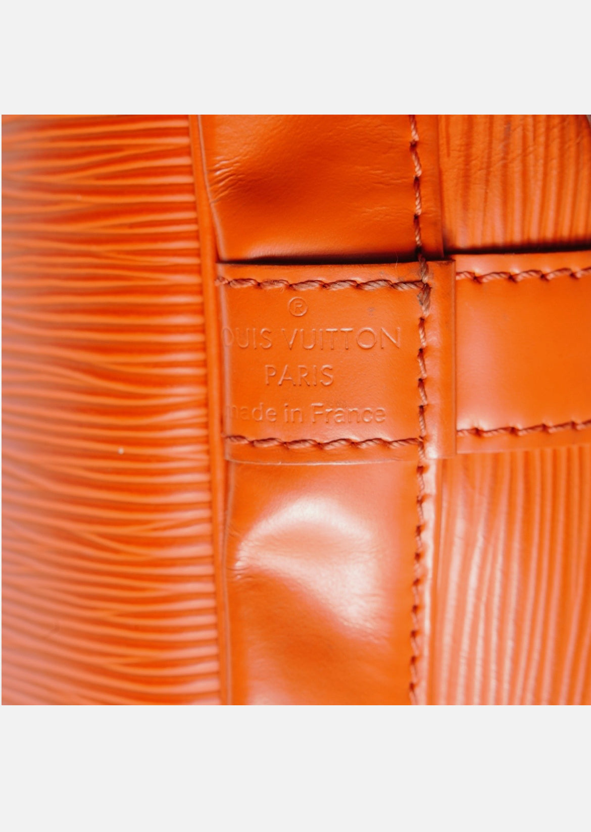LOUIS VUITTON 2014 Petit Noe Epi Shoulder Bag Orange