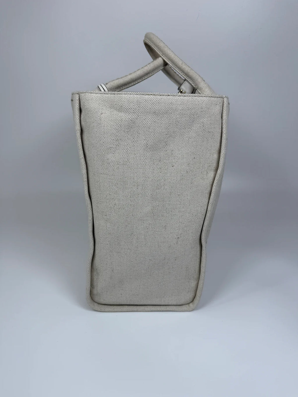 PRADA LARGE APPLIQUÉ COTTON TOTE
