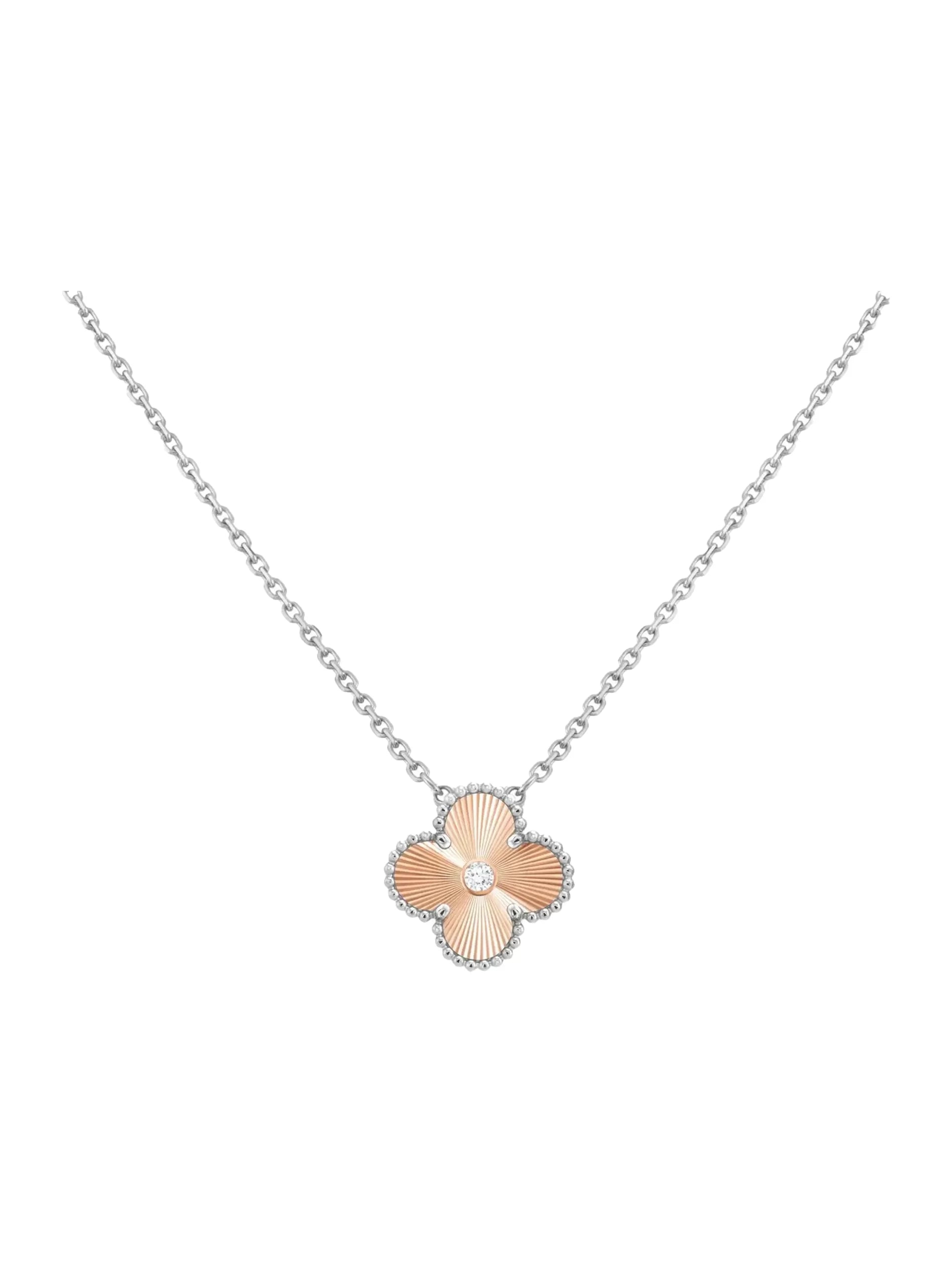 Van Cleef & Arpels Vintage Alhambra Guilloche Necklace