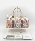 DIOR Pink Trotter Hand Mini Boston Bag Canvas Leather