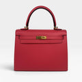 HERMÈS KELLY 25 IN ROSE AZALEA EPSOM LEATHER WITH GOLD HARDWARE