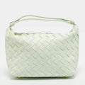 Bottega Veneta Wallace Mini Glacier Green Intrecciato Leather Hobo