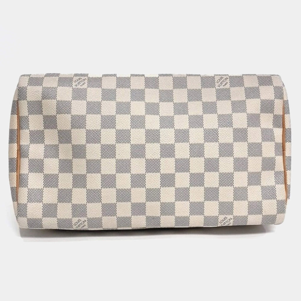 Louis Vuitton Grey White PVC Azur Speedy 30