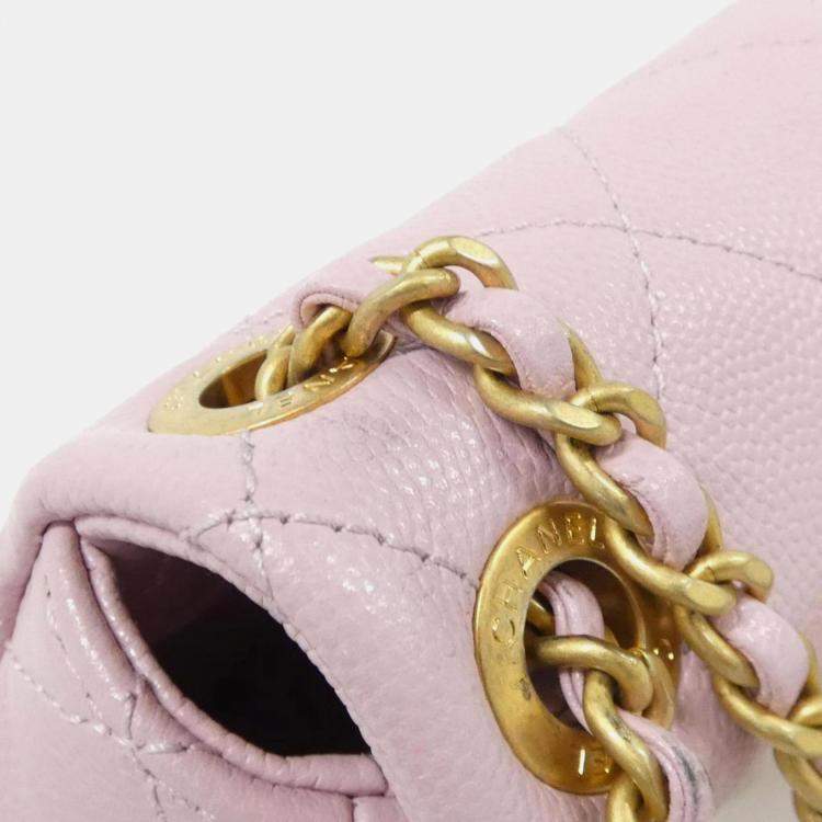 Chanel Pink Mini Flap Leather Shoulder Bag