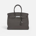 HERMÈS BIRKIN 35 IN GRIS ETAIN TOGO LEATHER WITH PALLADIUM HARDWARE