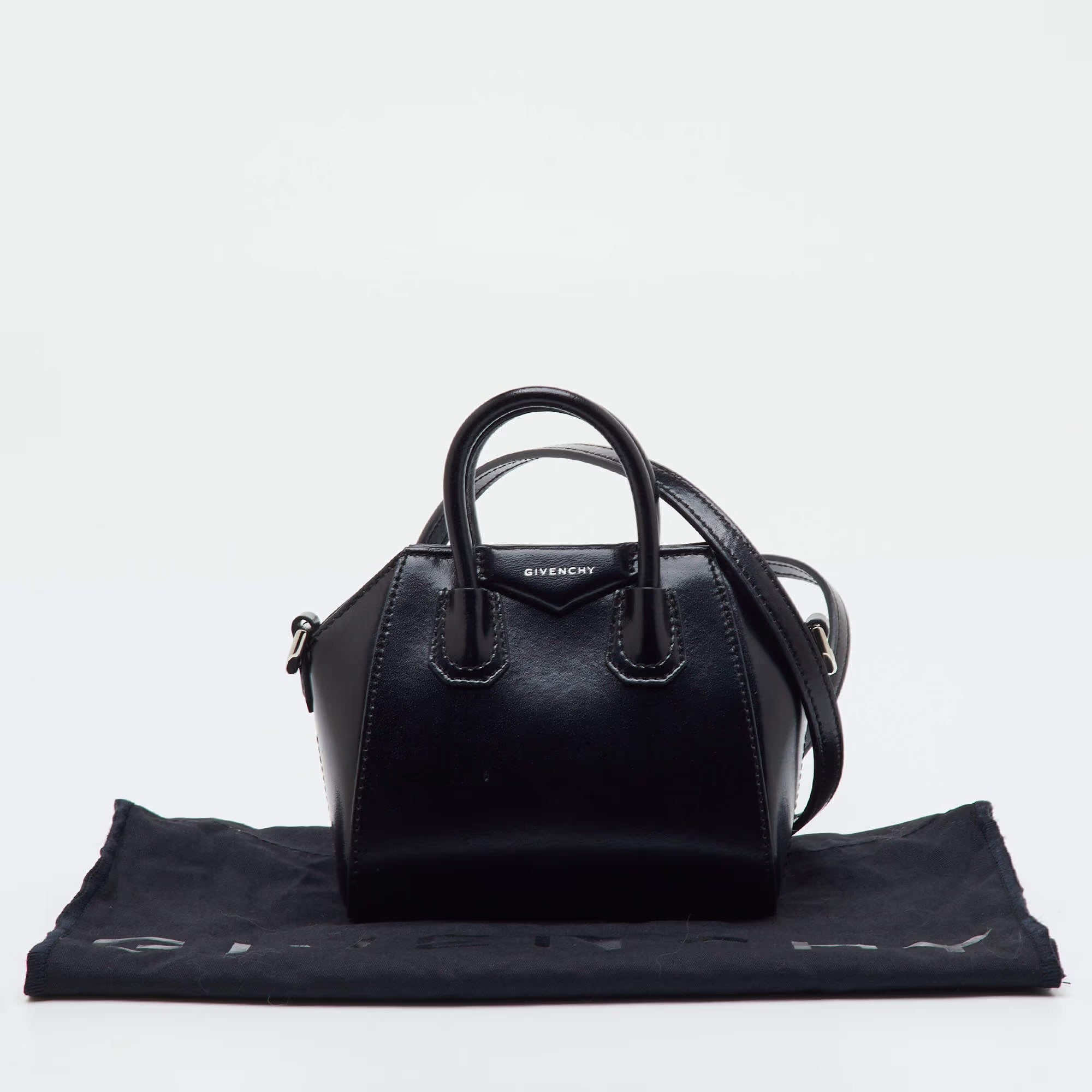 Givenchy Antigona Micro Black Leather Crossbody Bag