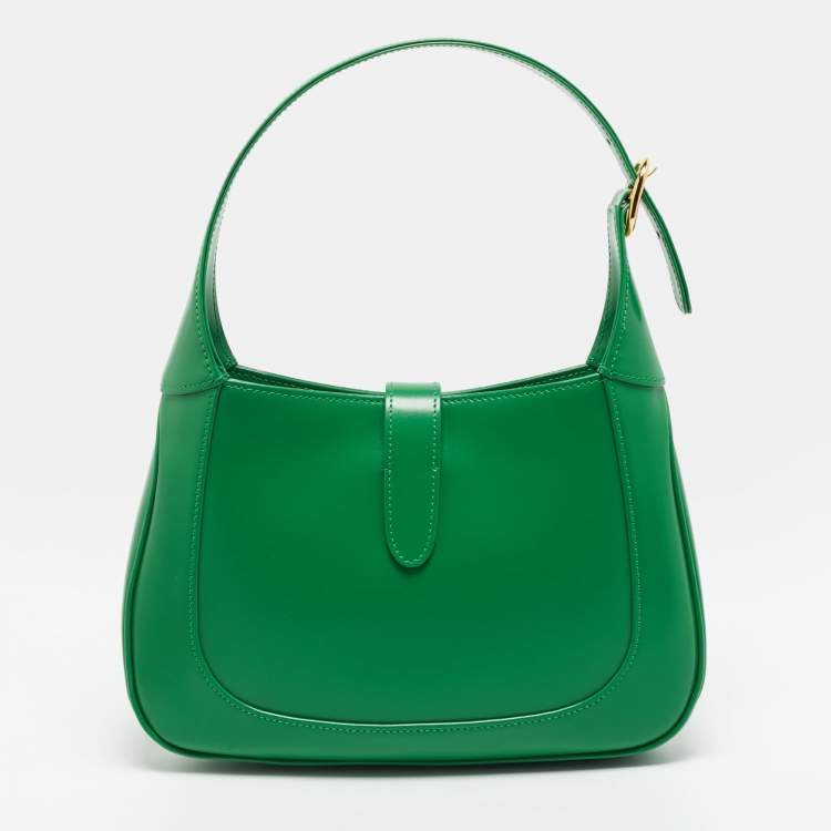 Gucci Jackie 1961 Small Green Smooth Leather Hobo