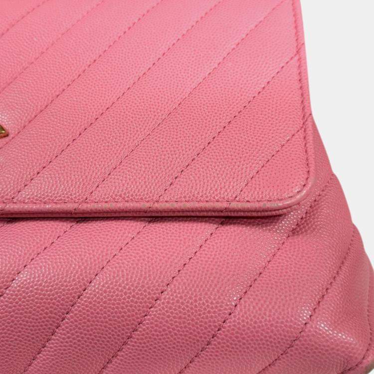 Chanel Coco Handle Pink Caviar Leather Shoulder Bag