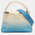 Louis Vuitton Capucines Blue Leather Top Handle Bags