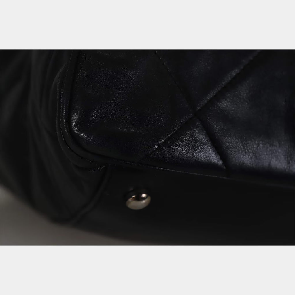 Chanel Vintage Hook Metal Quilted Tote Bag