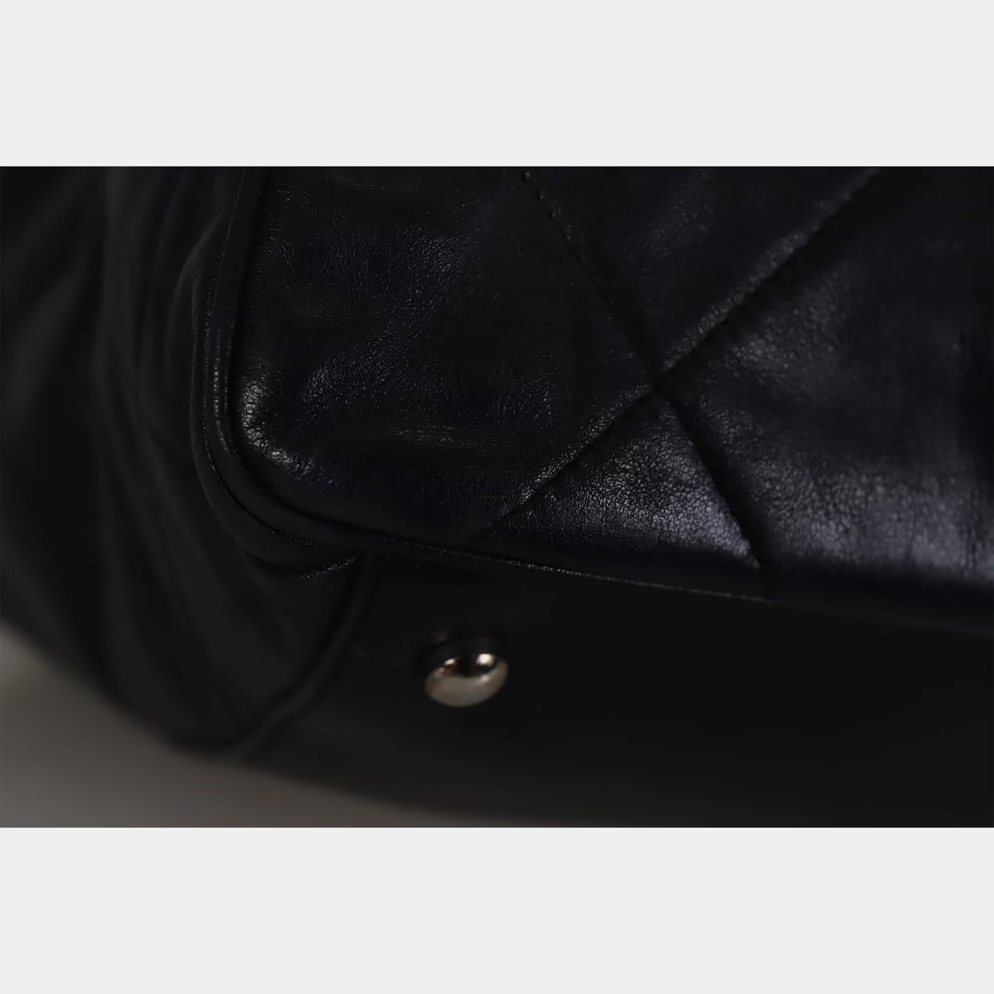Chanel Vintage Hook Metal Quilted Tote Bag