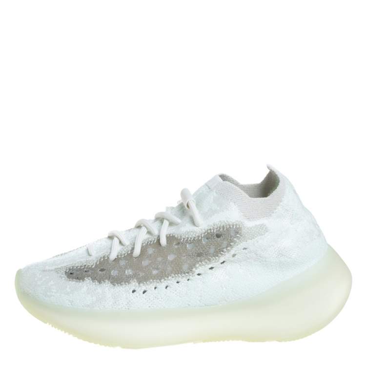 Yeezy x adidas Mint Green Knit Fabric Boost 380 Calcite Glow Sneakers Size 37 1/3