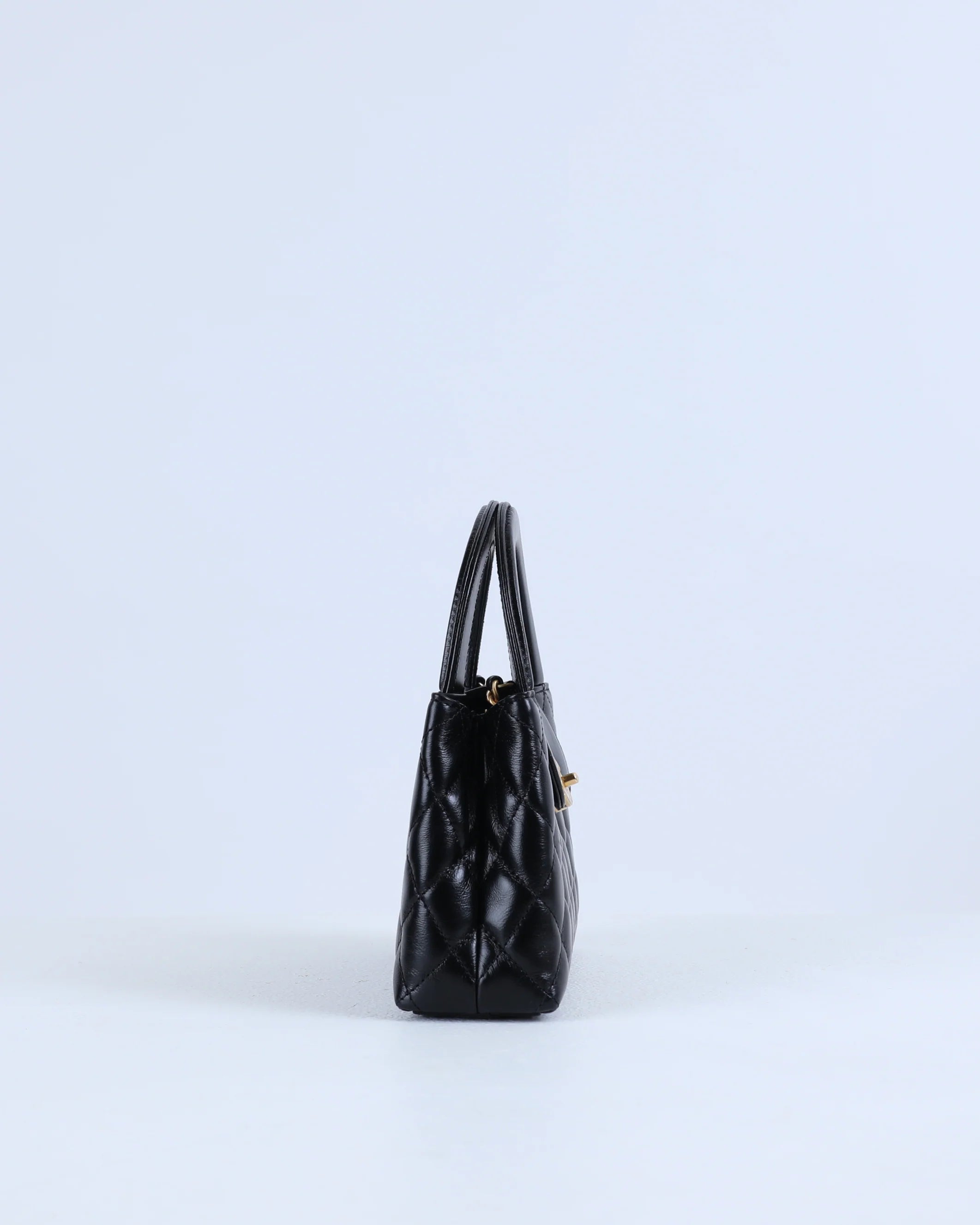 Chanel Kelly Bag Shiny Aged Calfskin & Gold-Tone Metal in Black Medium size