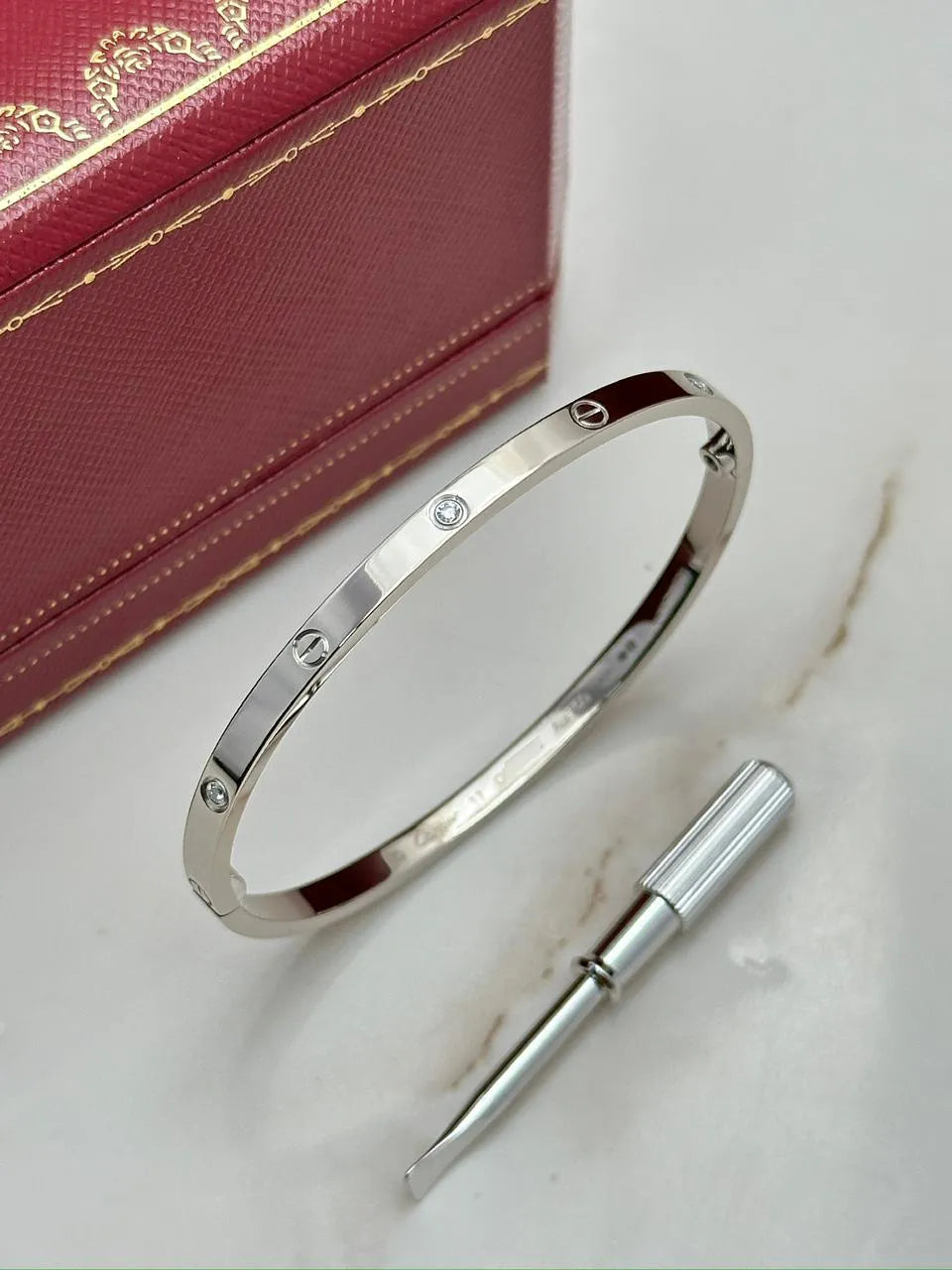 Cartier Love 6 Diamonds Bracelet Size 17
