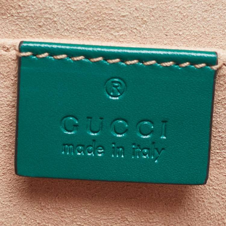 Gucci Padlock Small Green Guccisima Leather Shoulder Bag