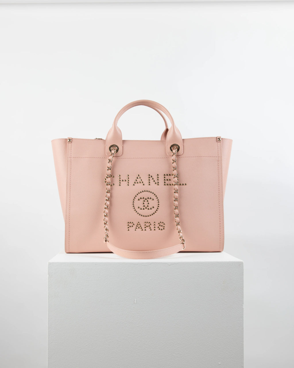 Chanel Deauville Large Pink Tote Bag