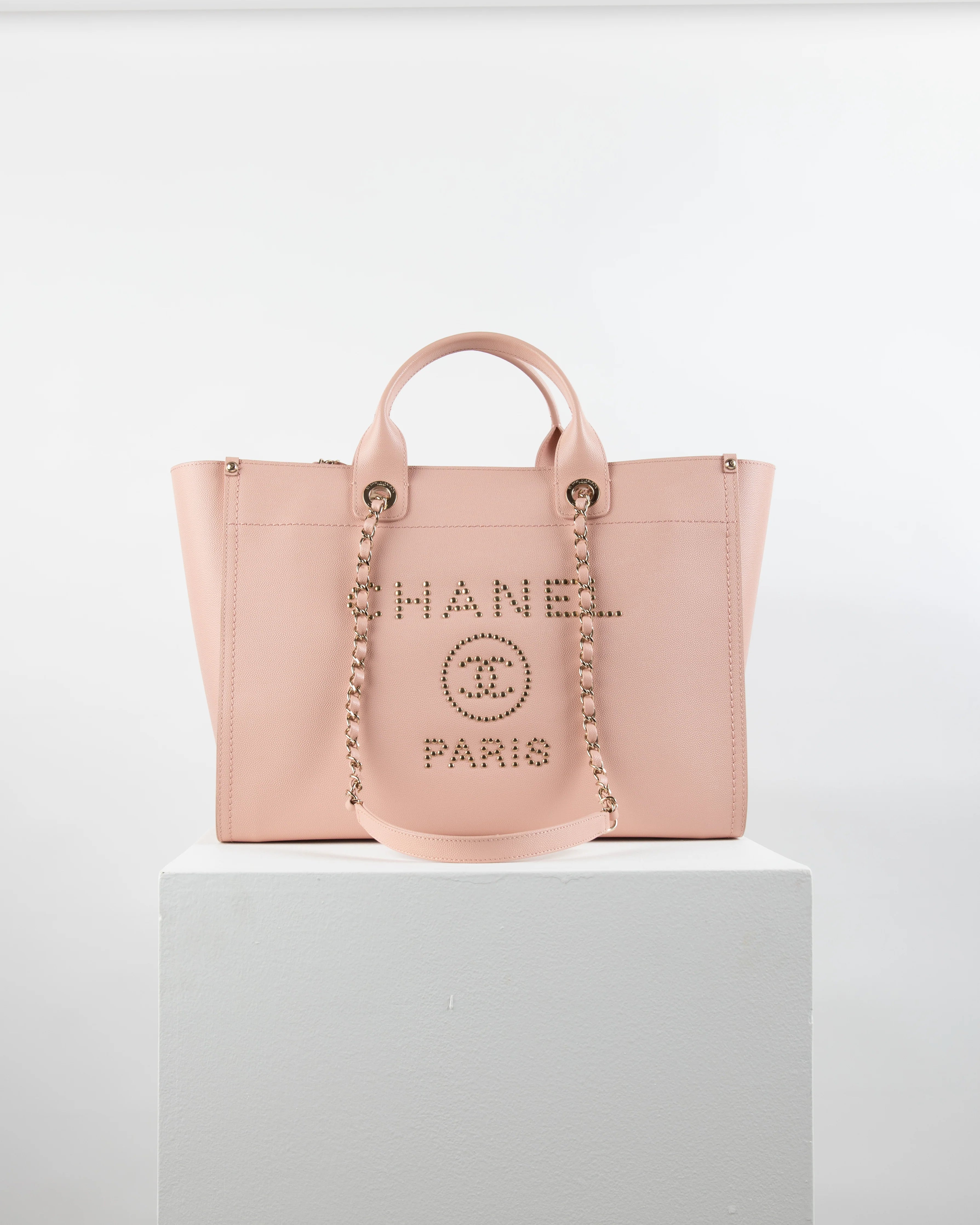 Chanel Deauville Large Pink Tote Bag