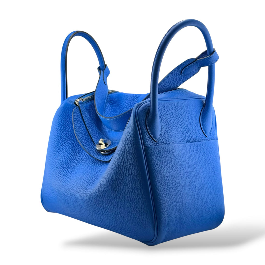 Hermès Lindy 30 Bleu Zanzibar Clemence PHW