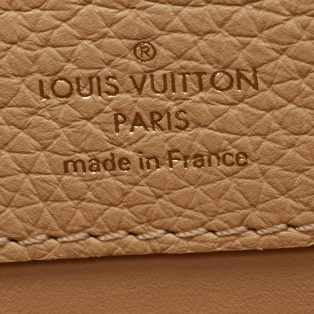 Louis Vuitton Capucines Mini Beige/Black Leather and Python Top Handle Bag