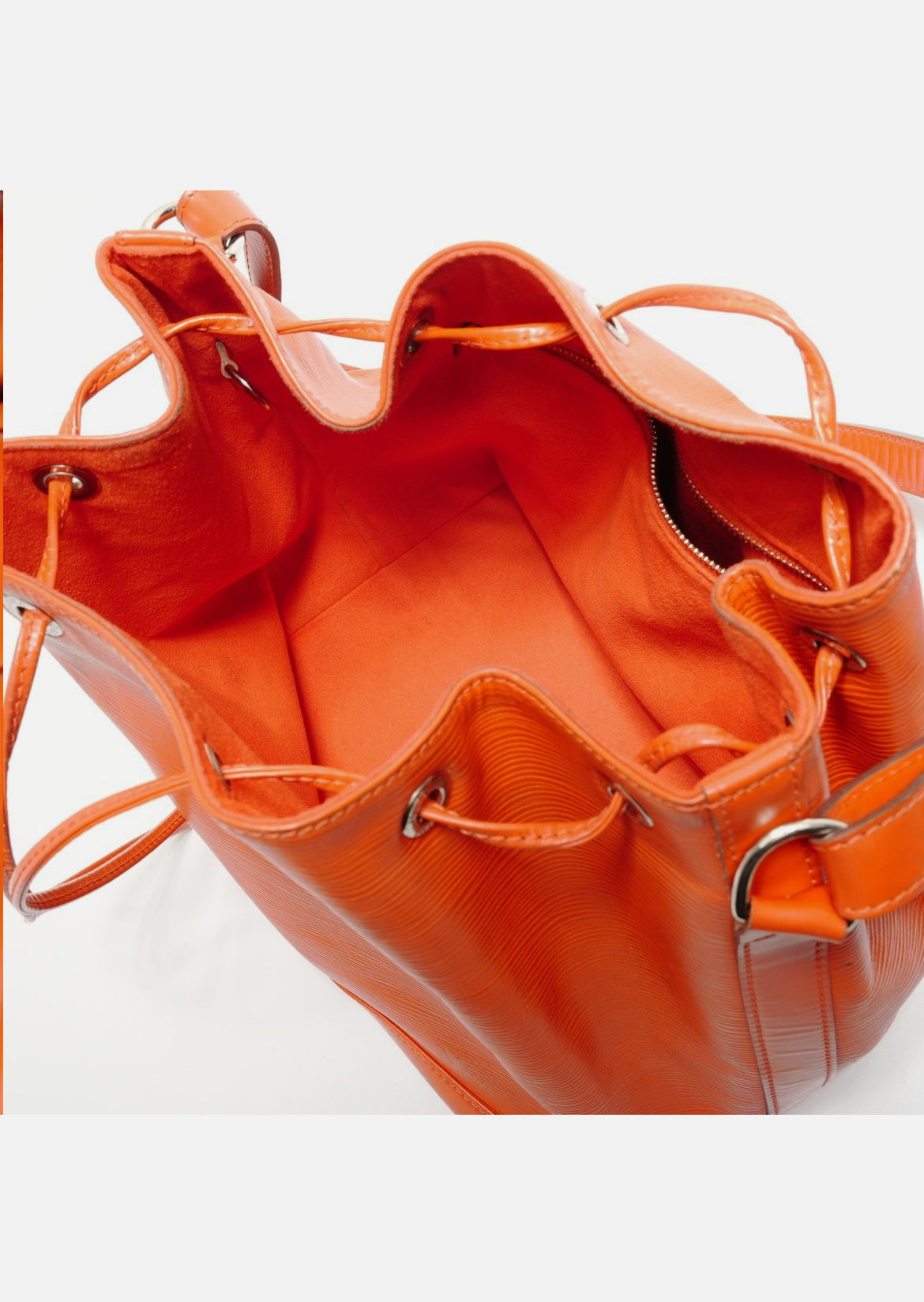 LOUIS VUITTON 2014 Petit Noe Epi Shoulder Bag Orange