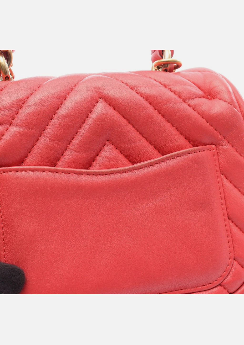 Chanel V 2WAY Shoulder Bag Pink Lambskin Leather