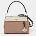 Kate Spade Madison Colorblock Beige/White Leather Shoulder Bag