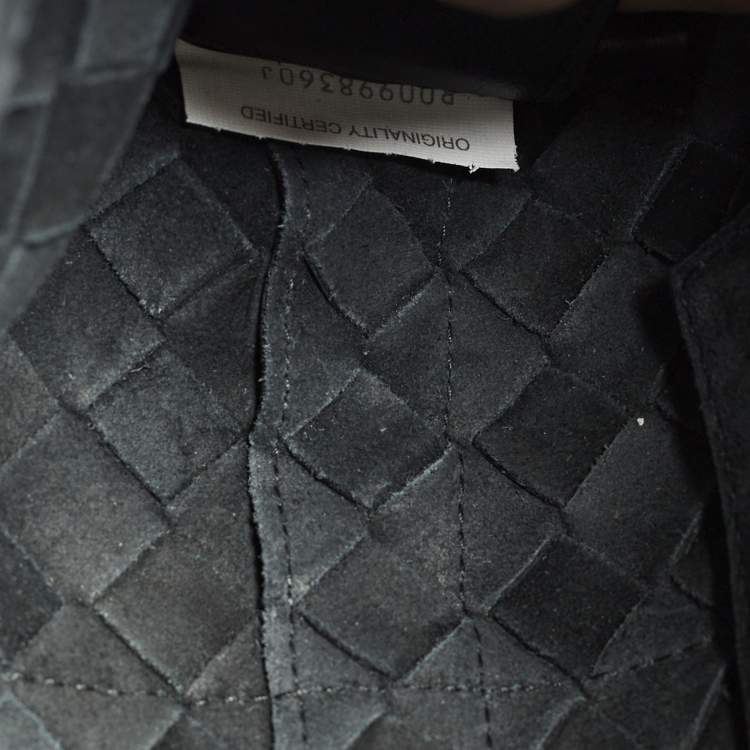 Bottega Veneta Black Intrecciato Leather Slim Briefcase