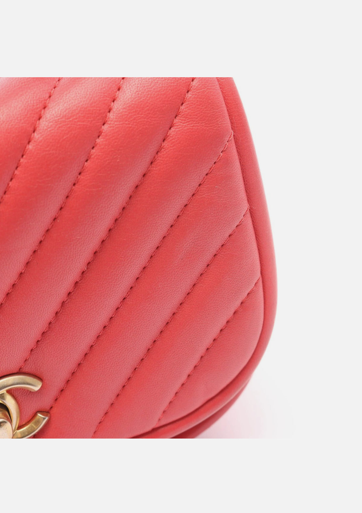 Chanel V 2WAY Shoulder Bag Pink Lambskin Leather