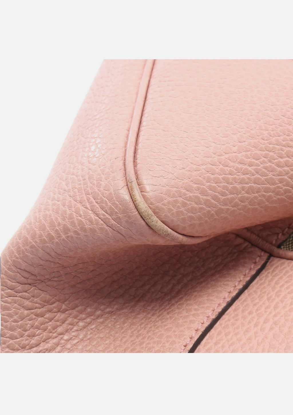Gucci Canvas Leather Shoulder Tote Bag Beige Brown Pink