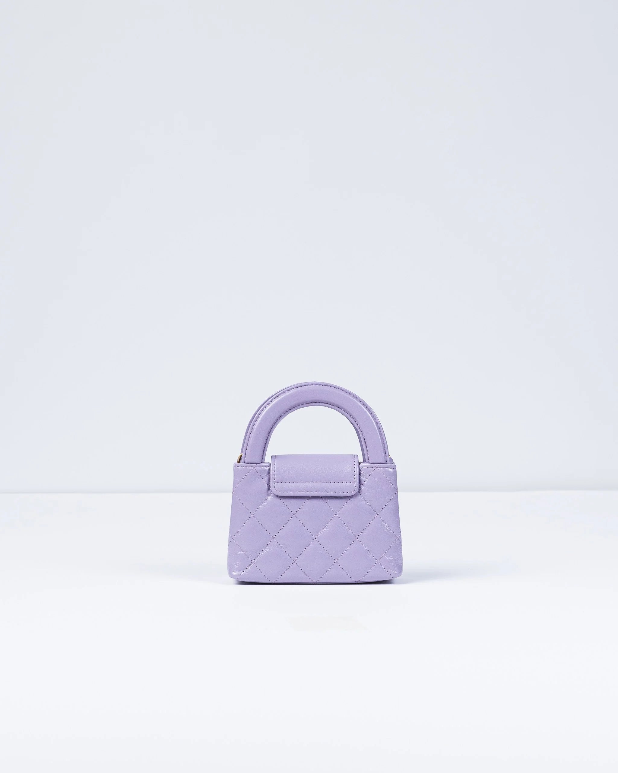 Chanel Kelly Bag Shiny Aged Calfskin & Gold-Tone Metal in Lavender Micro size