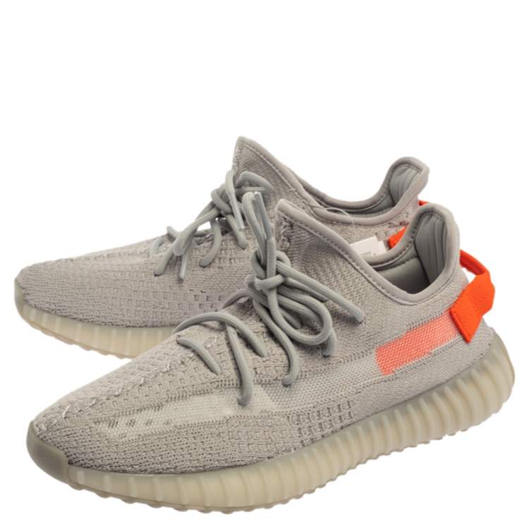 Yeezy x Adidas Grey Cotton Knit Boost 350 V2 Tail Light Sneakers Size 42