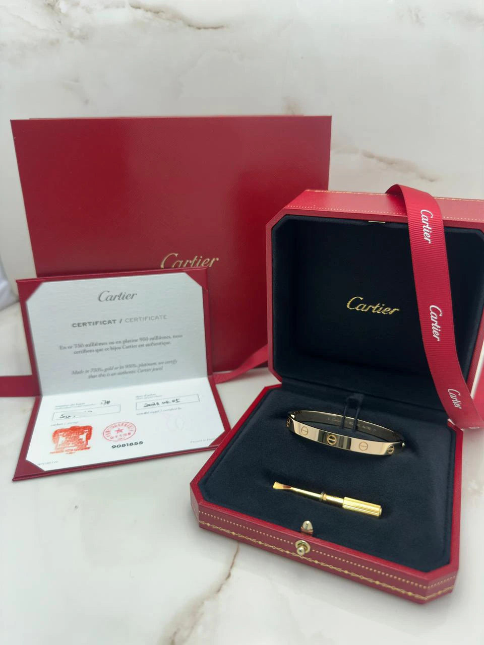 Cartier Love Bracelet Classic Model Size 17