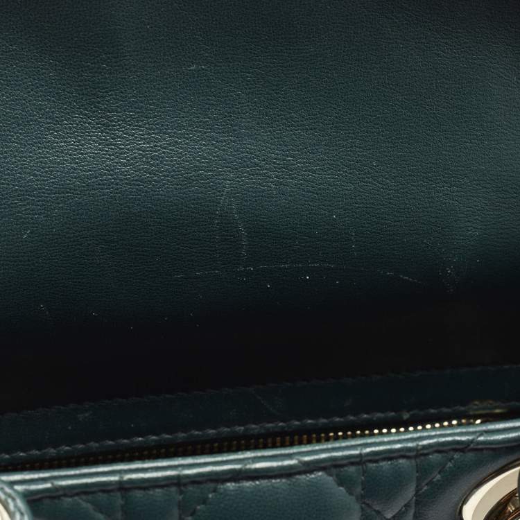 Dior Lady Dior My ABCDior Small Green Cannage Leather Tote