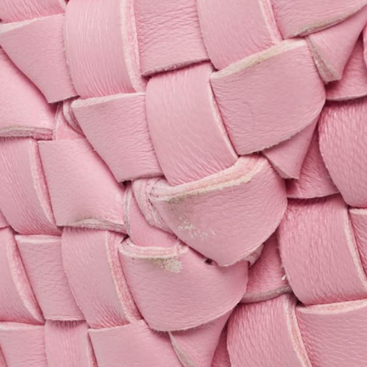 Bottega Veneta Cabat Mini Pink Intrecciato Leather Tote