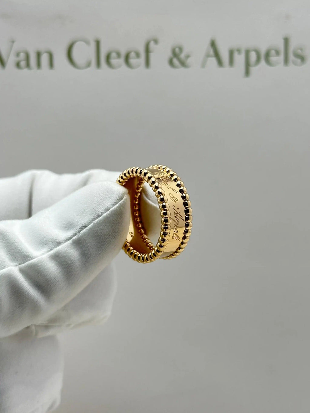 Van Cleef Arpels Perlee Signature Ring Size 54