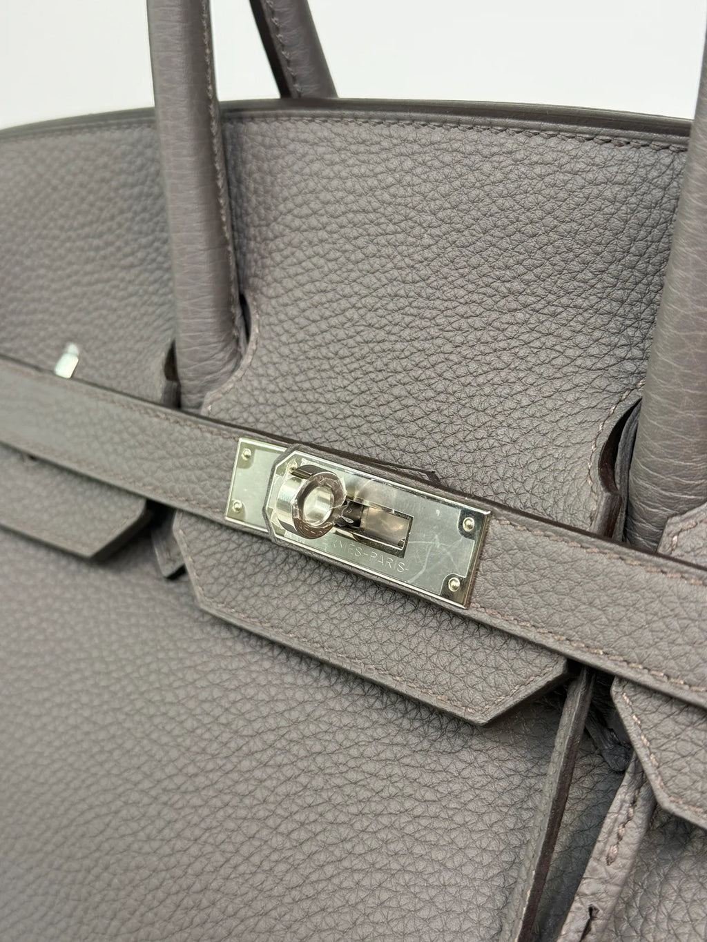 HERMÈS BIRKIN 35 IN GRIS ETAIN TOGO LEATHER WITH PALLADIUM HARDWARE