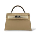 Hermes Kelly Mini Tricolor Tench/Craie/Etoupe Epsom PHW
