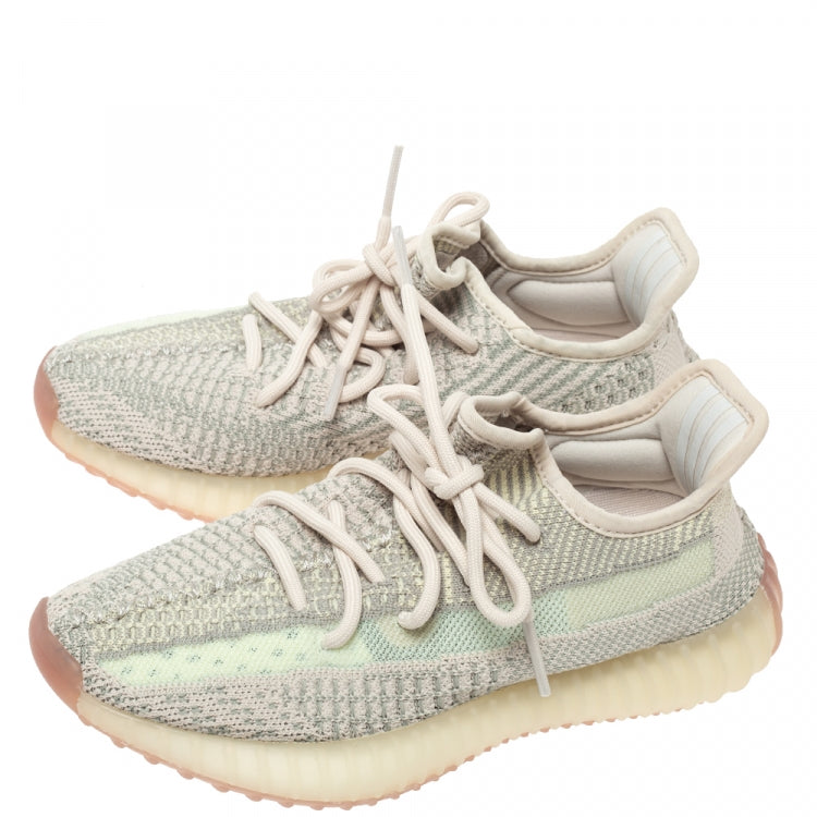 Yeezy x Adidas Multicolor Cotton Knit Boost 350 V2 Citrin Sneakers Size 36