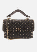 Valentino Garavani Rockstud Spike Quilted Leather Chain Shoulder Bag Black