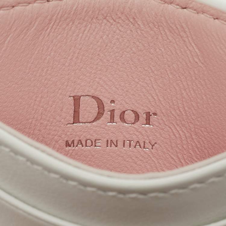 Dior Lady Dior Freesia White Cannage Leather Card Holder