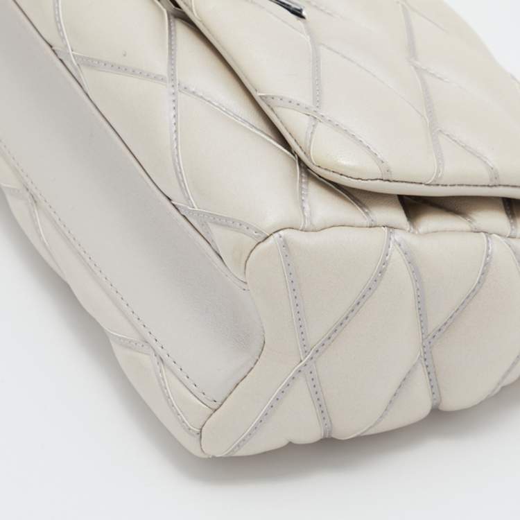 Louis Vuitton Silver Quilted Lambskin Leather GO-14 Malletage PM Bag